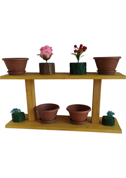 Ahşap Çam Ağacı Saksılık Çiçeklik Duvar Çiçekliği 60 x 28 cm M2