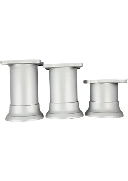 42 Lık 8 cm Mat Krom Plastik Yuvarlak Ayak ( 4 Adet)