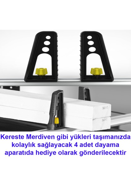 Volvo XC90 2003-2015 Kilitli Ara Atkı Cross Bar Taşıyıcı Tavan Barı 4 Adet Dayama Dahil