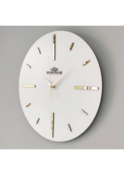 Short Line Aynalı Duvar Saati 37X37CM Sessiz Akar Mekanizma fırsatları