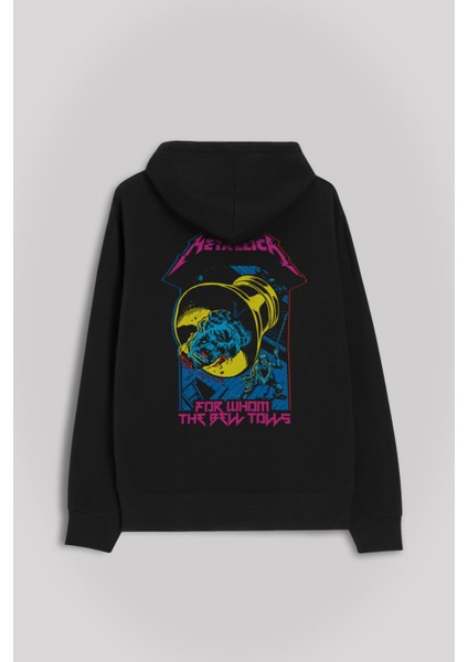 Metallica For Whom The Bell New Rock Metal Ön ve Arka Baskılı Sweatshirt Unisex Kapüşonlu Hoodie modelleri