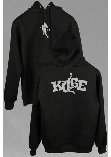 Kobe Braynt Black Mamba Nba Basketball Ön ve Arka Baskılı Sweatshirt Unisex Kapüşonlu Hoodie