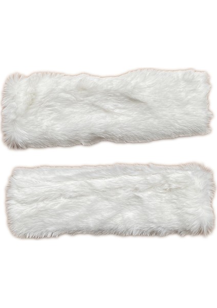 Peluş Seyahat Emniyet Kemer Pedi Kılıfı 2'li Bej