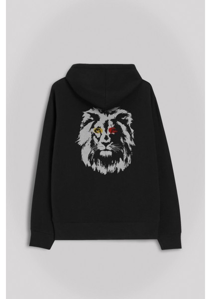 Sarı Kırmızı Aslan Kafa Lion Head Galatasaray Ön ve Arka Baskılı Sweatshirt Unisex Kapüşonlu Hoodie fiyatları