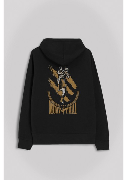 Muay Thai Muaythai Kick Boks Boxing Uzak Doğu Ön ve Arka Baskılı Sweatshirt Unisex Kapüşonlu Hoodie fiyatları