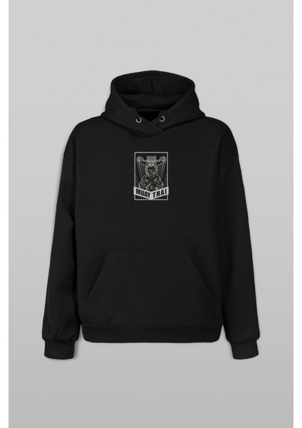 Muay Thai Muaythai Kick Boks Boxing Uzak Doğu Ön ve Arka Baskılı Sweatshirt Unisex Kapüşonlu Hoodie modelleri