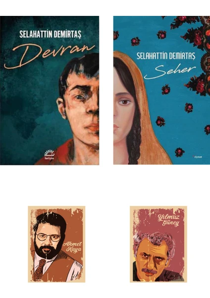 Selahattin Demirtaş Kitapları - Seher - Devran Kitabı - Yılmaz Güney Ahmet Kaya Not defteri seti