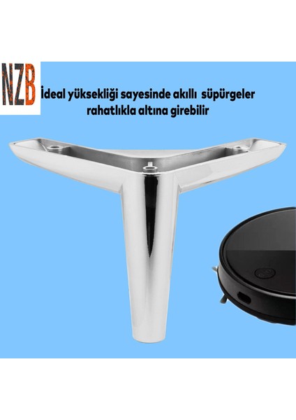Lüks Mobilya Kanepe Sehpa Tv Ünitesi Koltuk Ayağı 14 cm Parlak Krom Baza Ayak fırsatları