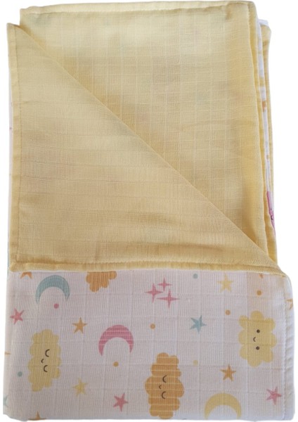 %100 Organik Pamuk Müslin Bebek Battaniyesi Ebat 80 x 90 Bulut Desen fiyatları