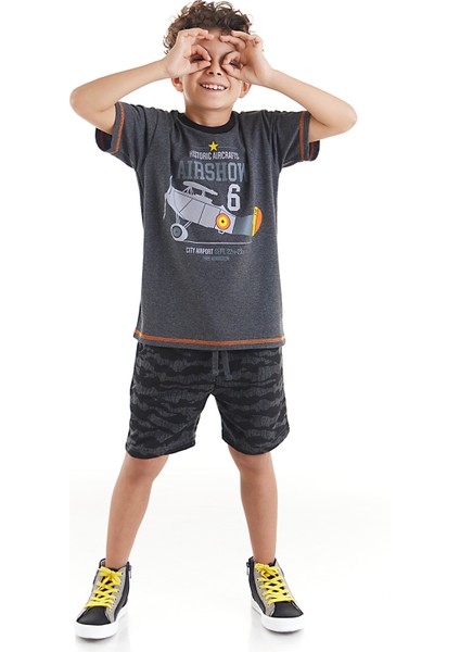 Uçak Erkek Çocuk T-shirt Şort Takım