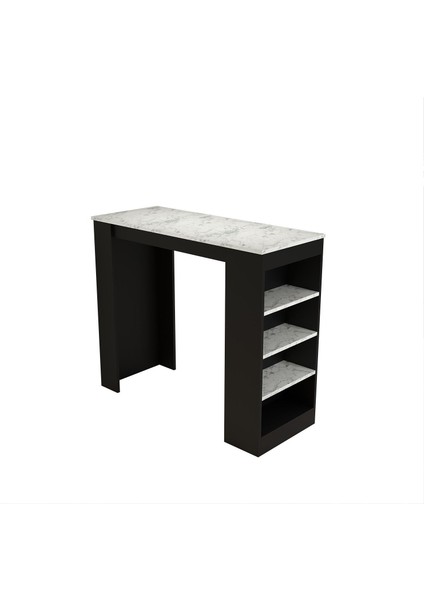 L1040 Falez Bar Masası Siyah/carrara