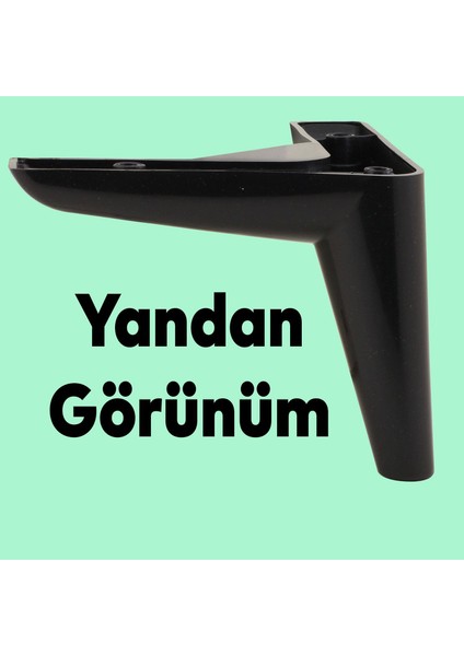 Lüks Mobilya Kanepe Sehpa Tv Ünitesi Koltuk Ayağı 12 cm Siyah Baza Ayak indirimleri