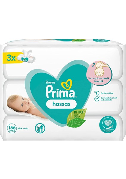 Islak Havlu Mendil Hassas Ciltler Için Bitki Bazlı Kokusuz (24'lü Set) (8 Paket x 3) 1248 Yaprak fiyatları