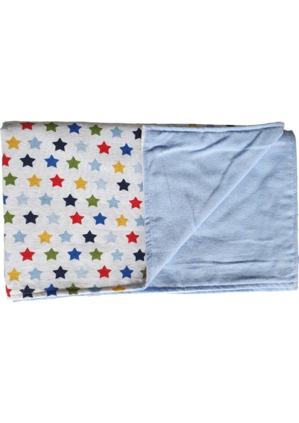 %100 Organik Pamuk Pazen Bebek Battaniyesi Ebat 80 x 90 Yıldız Desen fiyatları
