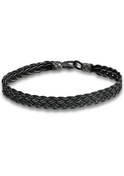 Gümüş Kazaziye Örgü Bileklik