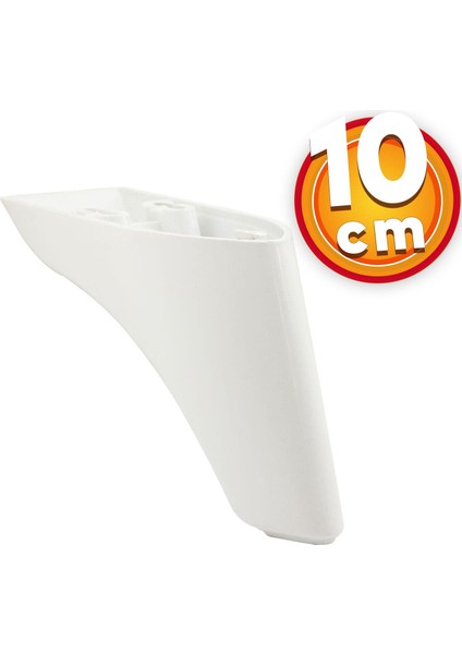 Lüks Mobilya Kanepe Sehpa Tv Ünitesi Koltuk Ayağı 10 cm Beyaz Baza Ayak