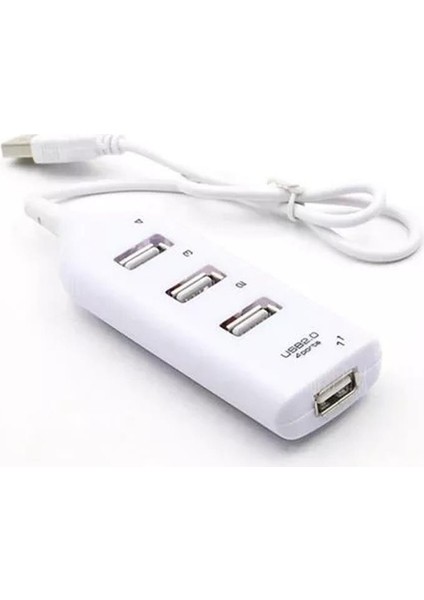 Sanec 4 Port USB Çoğaltıcı Çoklayıcı Hub USB 2.0 Çoklama PC Laptop - Beyaz
