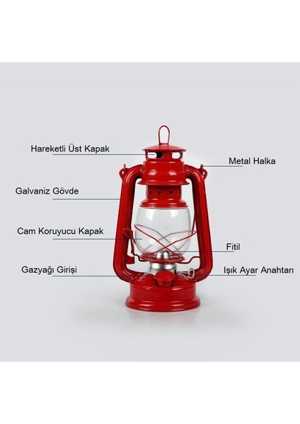 Kurtbeymutfak Klasik Gemici Feneri Büyük Boy + 400 ml Kandil Yağı + 1 M Yedek Fitik modelleri