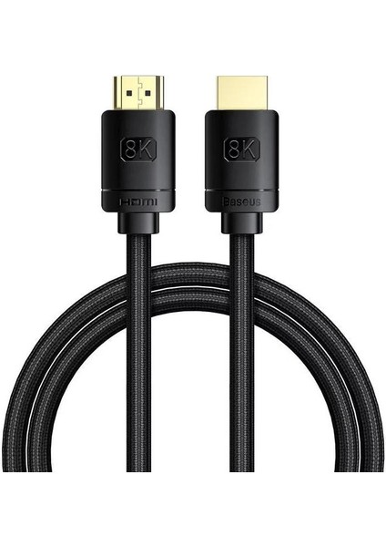 Hd Series 8k HDMI 60Hz 2.1 Örgülü Görüntü Aktarma Kablosu 48 Gbps 1 Metre