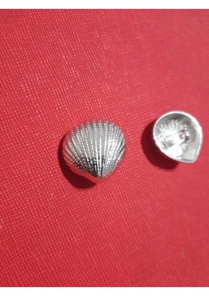 Deniz Kabuğu Özel Tasarım Metal Düğme 23 mm 1 Paket 5 Adet modelleri