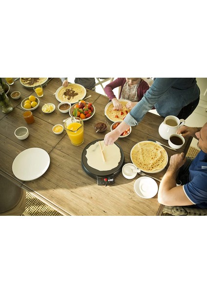 Krep Tavası, Krep Tavası, Krep, Yapışmaz Izgara, Ayarlanabilir Sıcaklık, 1000 W, Spatula ve Krep Aksesuarı Dahil, Paslanmaz Çelik, 20920-56