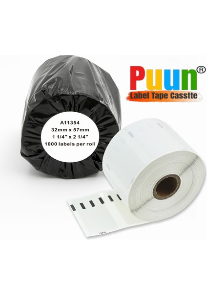 Dymo Lw 11354 Muadil Çok Amaçlı Etıket 1000 Etiket/paket 32MM x 57MM Labelwriter EL60, LW320, LW330, LW400, LW450, Twin, Duo, 4xl
