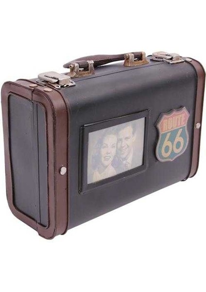 Dekoratif Metal Bavul Çerçeveli Vintage Hediyelik
