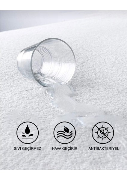 Sıvı Geçirmez Yatak Alezi Yatak Koruyucu Micro Fit Dört Kenar Lastikli 100% Pamuklu Beyaz fiyatları