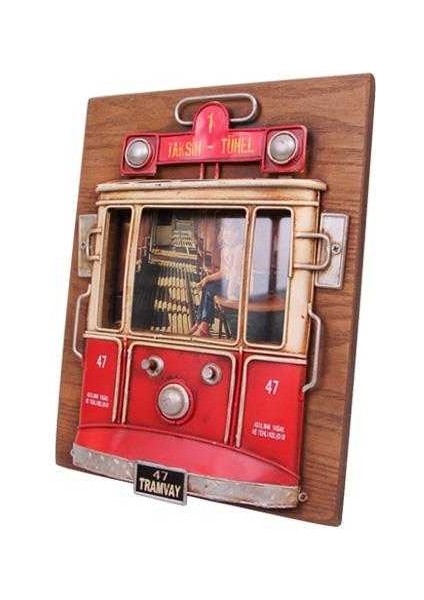 Dekoratif Metal Çerçeve Tramvay Dekorlu Vintage Ev Ofis Hediyelik fiyatları