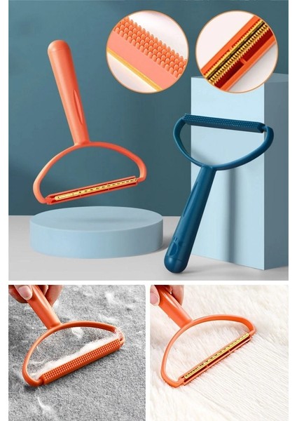 Çift Taraflı Elbise Tiftik ve Tüy Toparlayıcı Kazak Hırka Halı Plastik Kumaş Tüy Alma