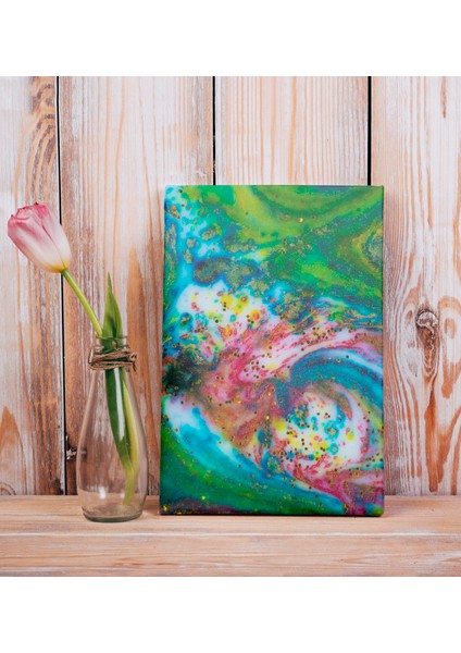 Altın Parıltılı Parlak Boyalar Soyut Dekoratif Dikey Kanvas Tablo indirimleri