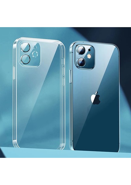 iPhone 11 Kılıf Sararmaz Sert Şeffaf Kamera Lens ve Toz Korumalı Ultra Ince Fit Kalıp