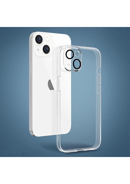 iPhone 13 Kılıf Sararmaz Sert Şeffaf Kemara Lens ve Toz Korumalı Ultra Ince Fit Kalıp