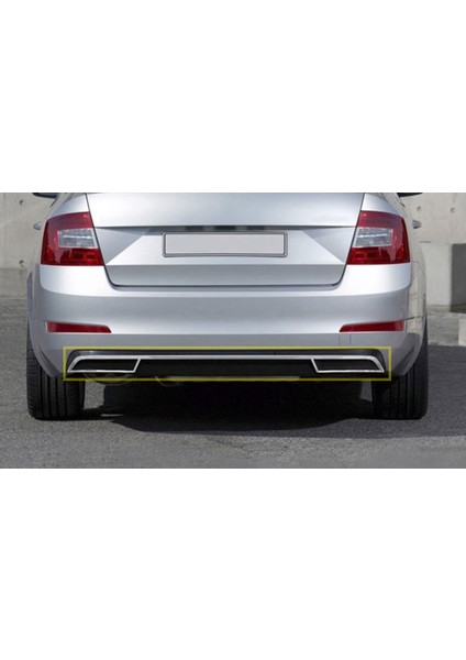 Skoda Octavia 3 (A7) Sd Egzoz Çerçevesi + Ara Çıta 3 Parça Paslanmaz Çelik 2013 > fiyatları