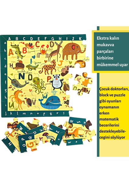 Baby Puzzle Hayvanlar Ingilizce Alfabe Ara Bul Yer Puzzle | Eğitici Puzzle 35 Parça modelleri