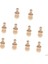 30PCS Ahşap Peg Insanlar Yuvalama Seti Peg Bebek El Sanatları Diy Noel Oyuncak (Yurt Dışından) 1