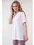 4332 Örme Tişört - Beyaz 3