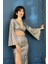Hologram Yarasa Kollu Anvelop Crop Bluz 1