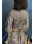 Hologram Yarasa Kollu Anvelop Crop Bluz 4