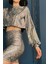 Hologram Balon Kollu Crop Bluz 3