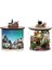2x Dıy Minyatür Dollhouse Crafts Hediye Oyuncakları Arkadaş Doğum Günü Cadılar Bayramı Köyü ve Bahçe (Yurt Dışından) 1