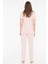 - Kadın Pembe Melanj Boydan Patlı Pijama Takımı 3866 3