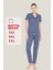 - Kadın Lacivert Battal Pijama Takımı 3886 1