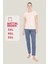 - Kadın Pudra Battal Pijama Takımı 3887 2