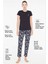 - Kadın Lacivert Battal Pijama Takımı 3885 5