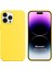 Apple iPhone 14 Pro Kılıf Liquid Lansman Silikon Sarı 1