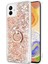Samsung Galaxy A04 Kılıf Glitter Liquid Holder Gold 1