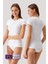 2'li Ekonomik Paket Beyaz 1005-2 Kısa Kol Basic T-Shirt / Atlet 1