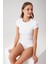 2'li Ekonomik Paket Beyaz 1005-2 Kısa Kol Basic T-Shirt / Atlet 2