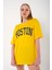 Kadın Boston Baskılı Oversize T-Shirt 1